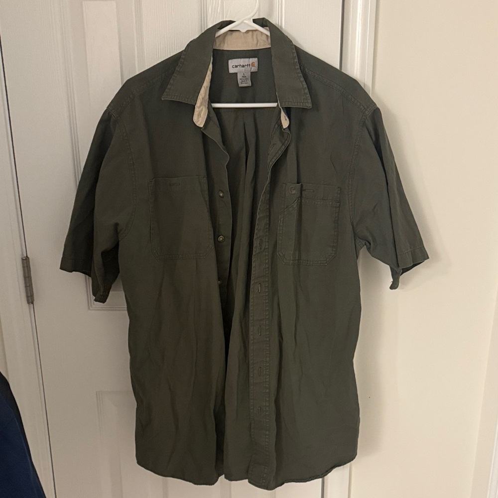 Carhartt Dark Green Button-Up Shirt